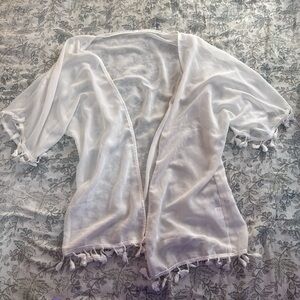 SHEIN White Sheer Cover-Up